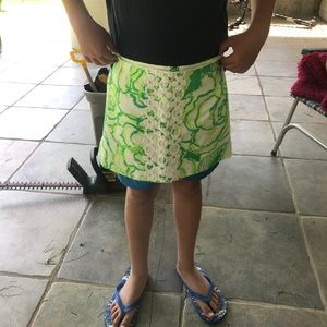 Lilly Pulitzer green mini skirt